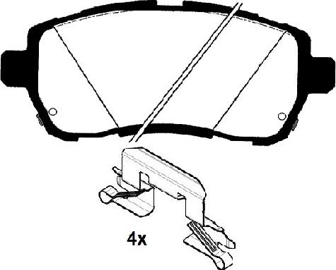 Starline BD S714P - Тормозные колодки, дисковые, комплект www.autospares.lv