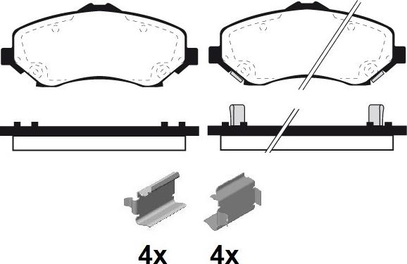 Raicam RA.0961.0K1 - Bremžu uzliku kompl., Disku bremzes www.autospares.lv