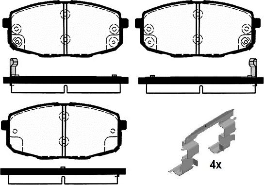 Raicam RA.0487.0K1 - Bremžu uzliku kompl., Disku bremzes www.autospares.lv