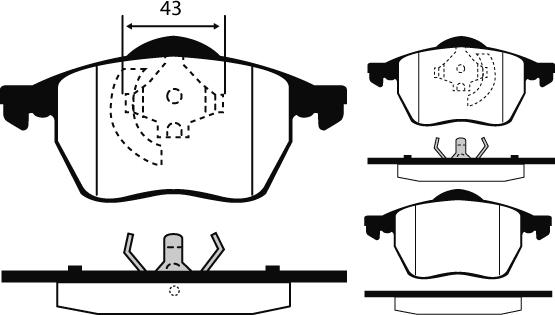 Raicam RA.0429.6 - Тормозные колодки, дисковые, комплект www.autospares.lv