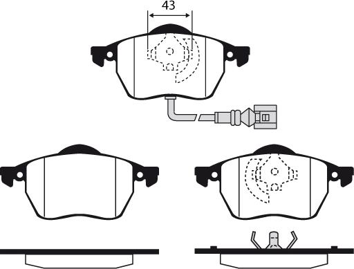 Raicam RA.0429.3 - Bremžu uzliku kompl., Disku bremzes www.autospares.lv