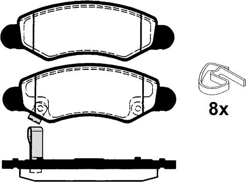 Raicam RA.0424.0 - Bremžu uzliku kompl., Disku bremzes www.autospares.lv