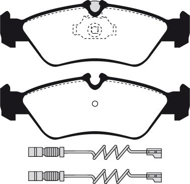 BENDIX 510636 - Brake Pad Set, disc brake www.autospares.lv