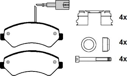 Raicam RA.0886.3K1 - Bremžu uzliku kompl., Disku bremzes www.autospares.lv