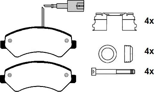 Raicam RA.0886.3K2 - Bremžu uzliku kompl., Disku bremzes www.autospares.lv