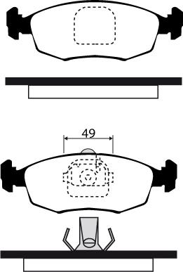 Raicam RA.0318.4 - Bremžu uzliku kompl., Disku bremzes www.autospares.lv