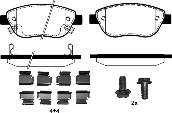 Raicam RA.0761.8K1 - Тормозные колодки, дисковые, комплект www.autospares.lv