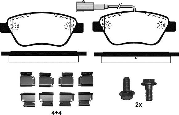 Raicam RA.0761.2K1 - Тормозные колодки, дисковые, комплект www.autospares.lv