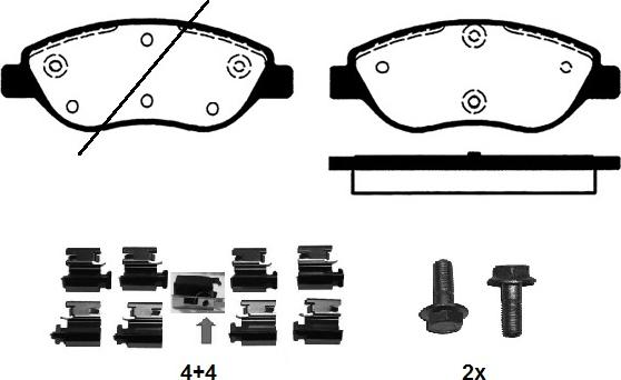 Raicam RA.0762.3K1 - Bremžu uzliku kompl., Disku bremzes www.autospares.lv