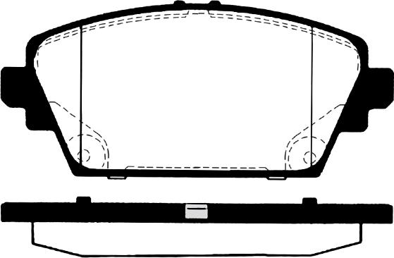 MOPROD MDP1536 - Brake Pad Set, disc brake www.autospares.lv