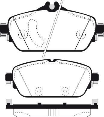 Mercedes-Benz A0004209805 - Brake Pad Set, disc brake www.autospares.lv