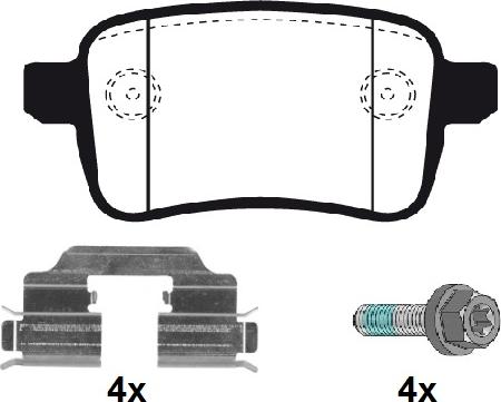 Raicam RA.1105.1K1 - Bremžu uzliku kompl., Disku bremzes www.autospares.lv