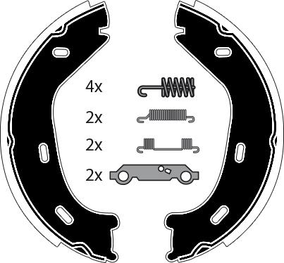 Raicam RA21841 - Bremžu loku kompl., Stāvbremze autospares.lv