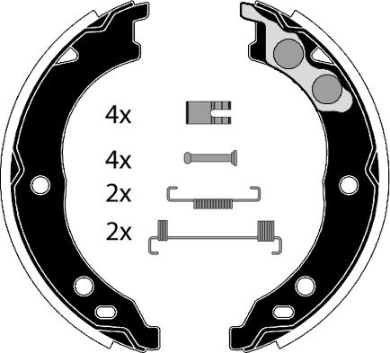 Raicam RA28651 - Bremžu loku kompl., Stāvbremze www.autospares.lv