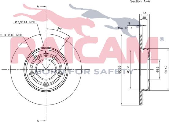 Raicam RD00906 - Bremžu diski www.autospares.lv