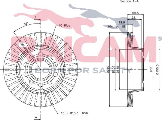 Raicam RD00908 - Bremžu diski www.autospares.lv