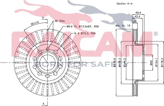 Raicam RD00914 - Bremžu diski www.autospares.lv