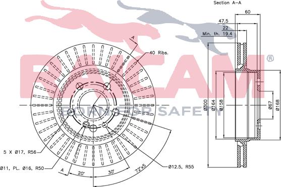 Raicam RD00448 - Bremžu diski www.autospares.lv