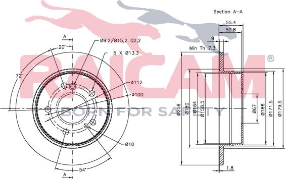 Raicam RD00437 - Bremžu diski www.autospares.lv