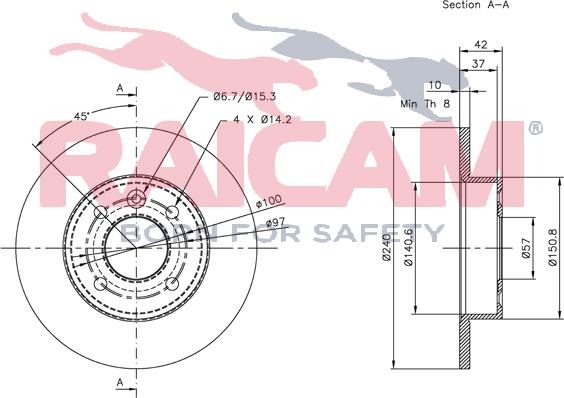 Raicam RD00595 - Bremžu diski www.autospares.lv