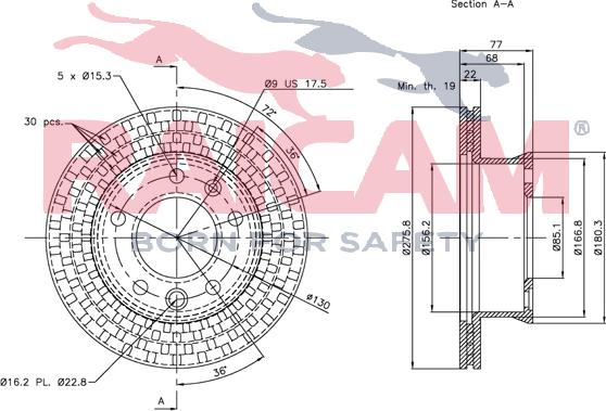 Raicam RD00505 - Тормозной диск www.autospares.lv