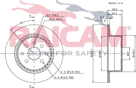 Raicam RD00585 - Bremžu diski www.autospares.lv