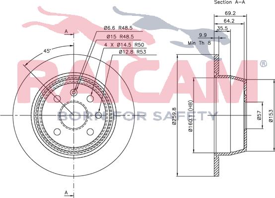 Raicam RD00580 - Bremžu diski autospares.lv