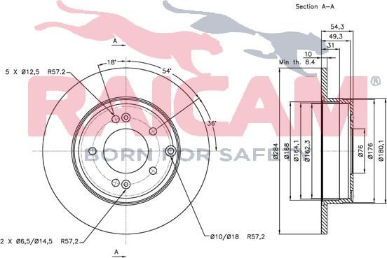 Raicam RD00529 - Bremžu diski www.autospares.lv