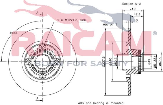 Raicam RD00690 - Bremžu diski www.autospares.lv