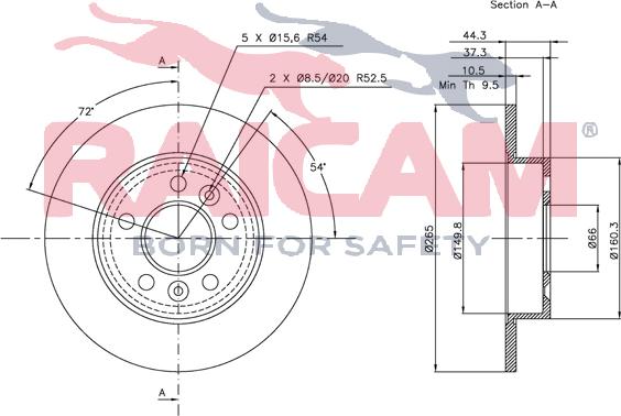 Raicam RD00664 - Bremžu diski www.autospares.lv