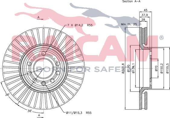 Raicam RD00609 - Bremžu diski www.autospares.lv