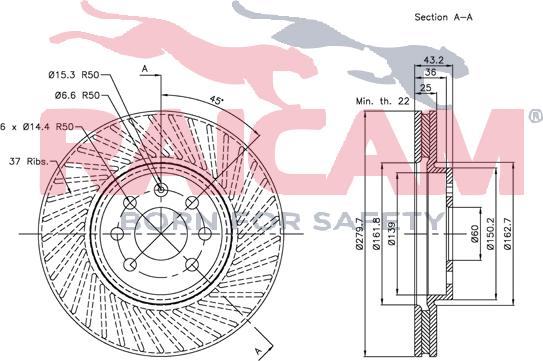 Raicam RD00612 - Bremžu diski www.autospares.lv