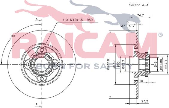 Raicam RD00689 - Bremžu diski www.autospares.lv