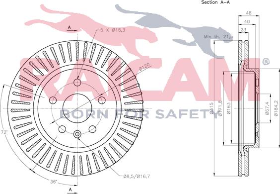 Raicam RD00626 - Bremžu diski www.autospares.lv