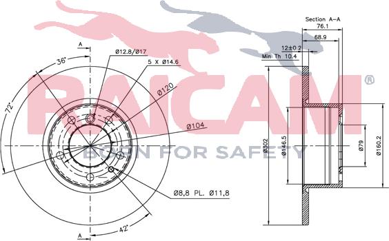 Raicam RD00044 - Bremžu diski www.autospares.lv