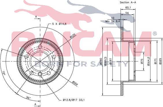 Raicam RD00051 - Bremžu diski www.autospares.lv