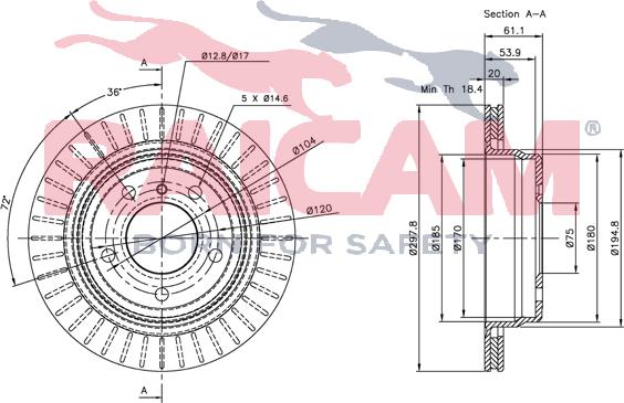 Raicam RD00064 - Bremžu diski www.autospares.lv