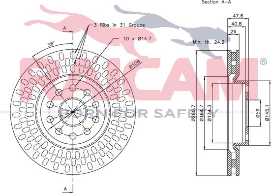 Raicam RD00199 - Bremžu diski www.autospares.lv