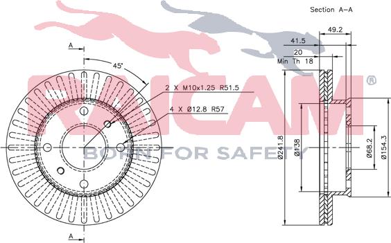 Raicam RD00141 - Bremžu diski www.autospares.lv