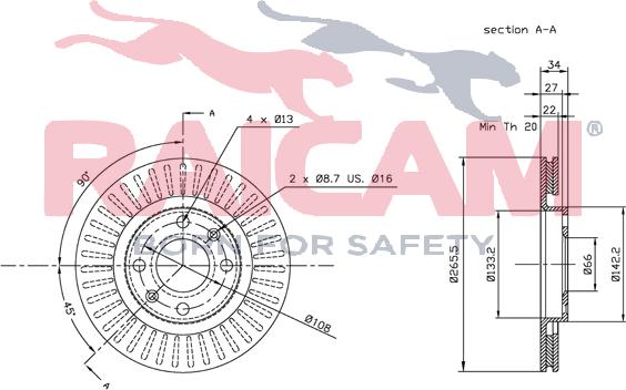 Raicam RD00117 - Bremžu diski www.autospares.lv