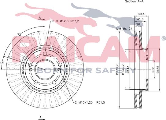 Raicam RD00175 - Bremžu diski www.autospares.lv