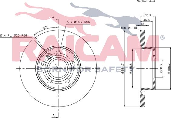 Raicam RD00893 - Bremžu diski www.autospares.lv