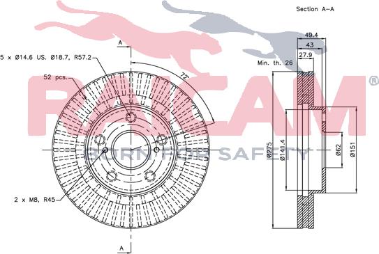 Raicam RD00840 - Bremžu diski www.autospares.lv