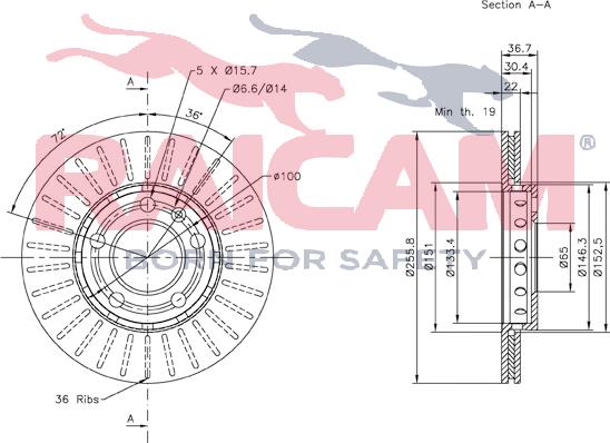 Raicam RD00885 - Тормозной диск www.autospares.lv