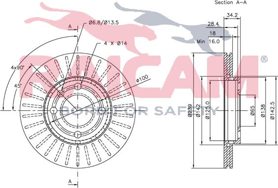 Raicam RD00883 - Bremžu diski www.autospares.lv