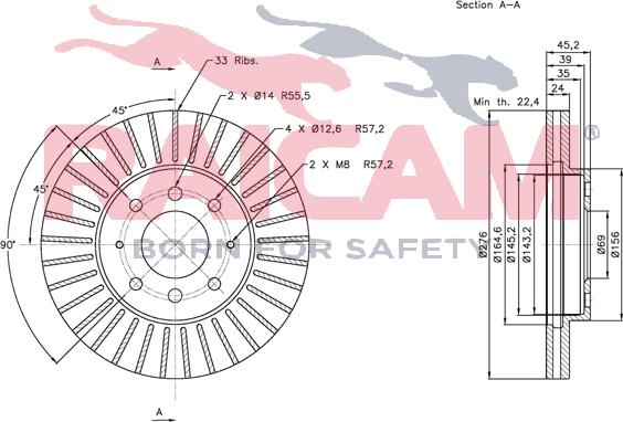 Raicam RD00348 - Bremžu diski www.autospares.lv