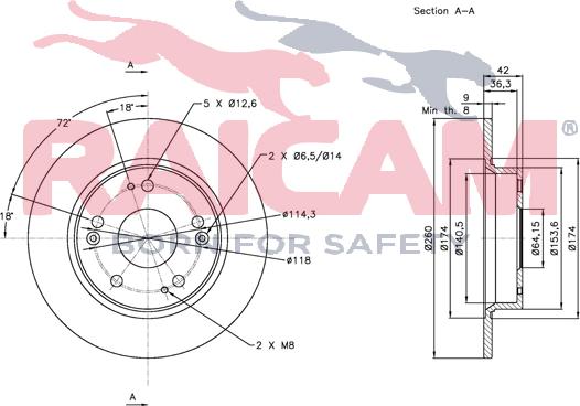 Raicam RD00309 - Bremžu diski www.autospares.lv