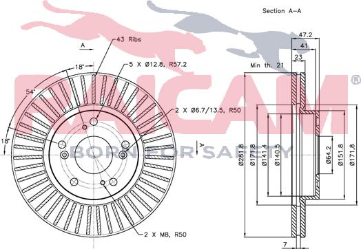 Raicam RD00306 - Bremžu diski www.autospares.lv