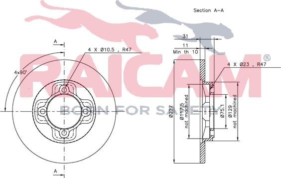 Raicam RD00376 - Bremžu diski www.autospares.lv