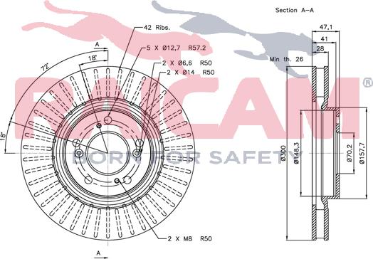 Raicam RD00295 - Bremžu diski www.autospares.lv